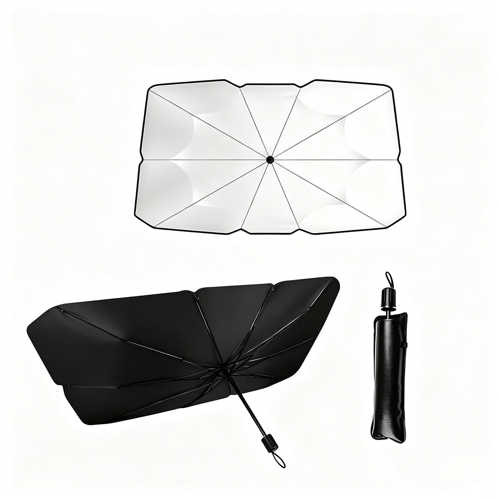 Car Accessories In Store - Car Windshield Sunshade Umbrella, Foldable Titanium