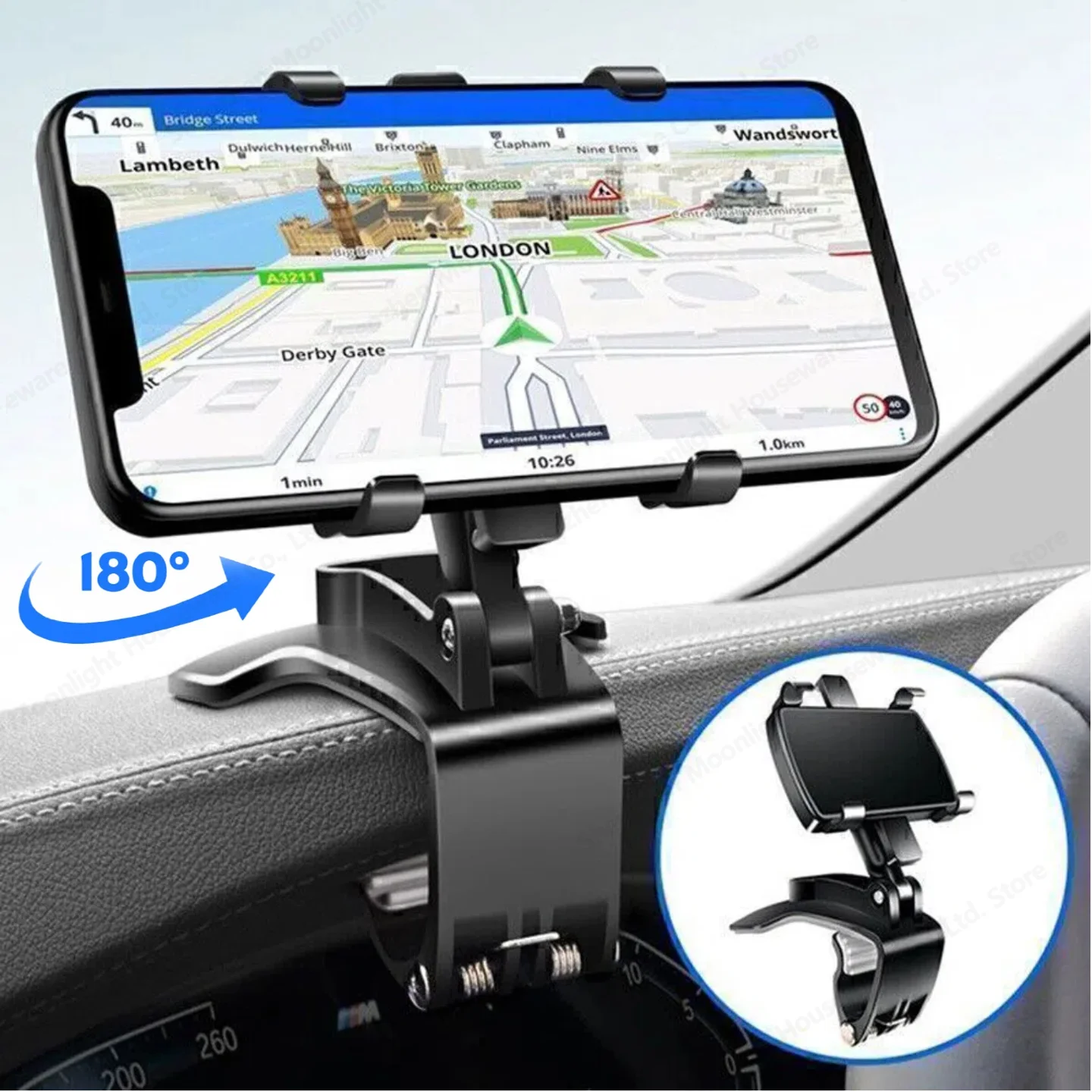 Car Accessories Phone Holder - 360 Degree Rotation Car Phone Holder