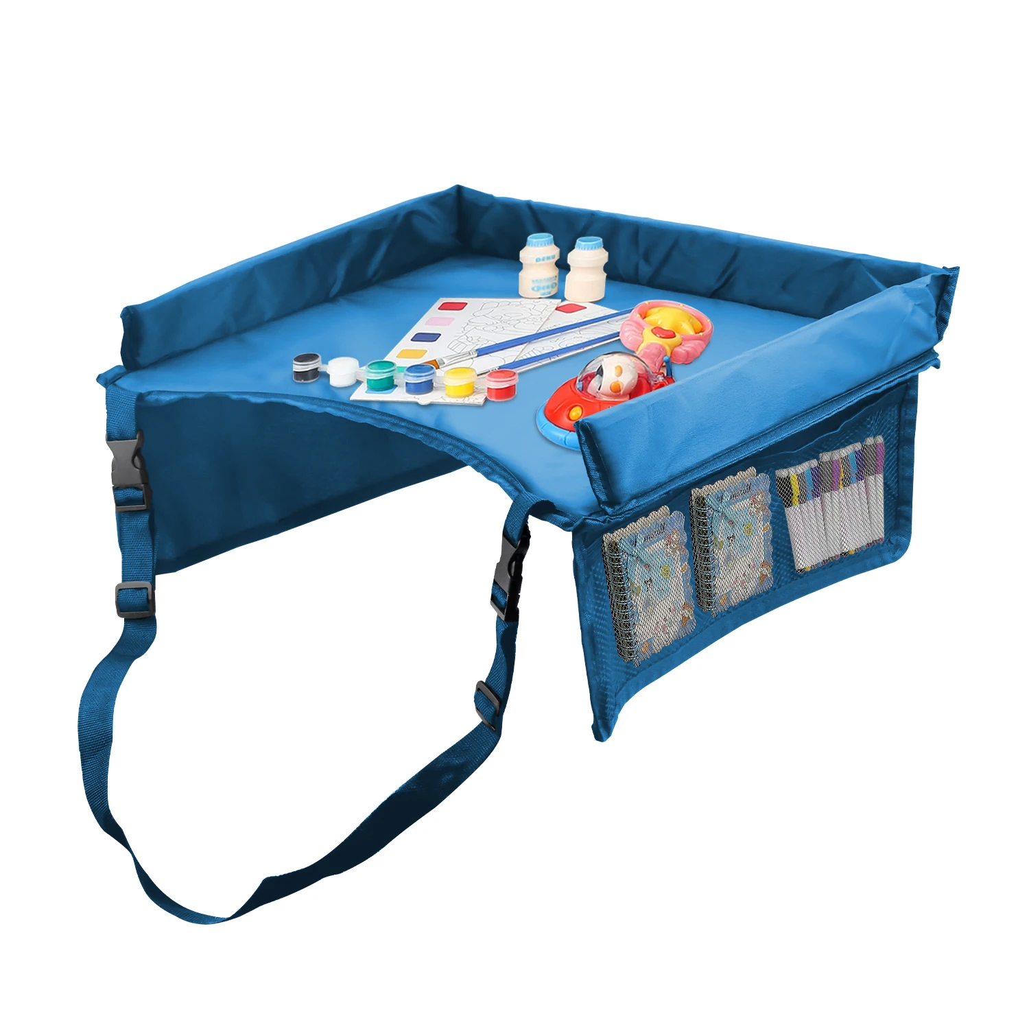 Back Seat Car Table - 3-in-1 Kids Travel Tray with iPad