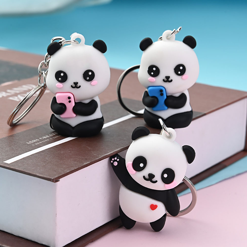 Cute Cartoon Couple Panda Keyc - Car Accessories Gift Ideas ulasan dan harga