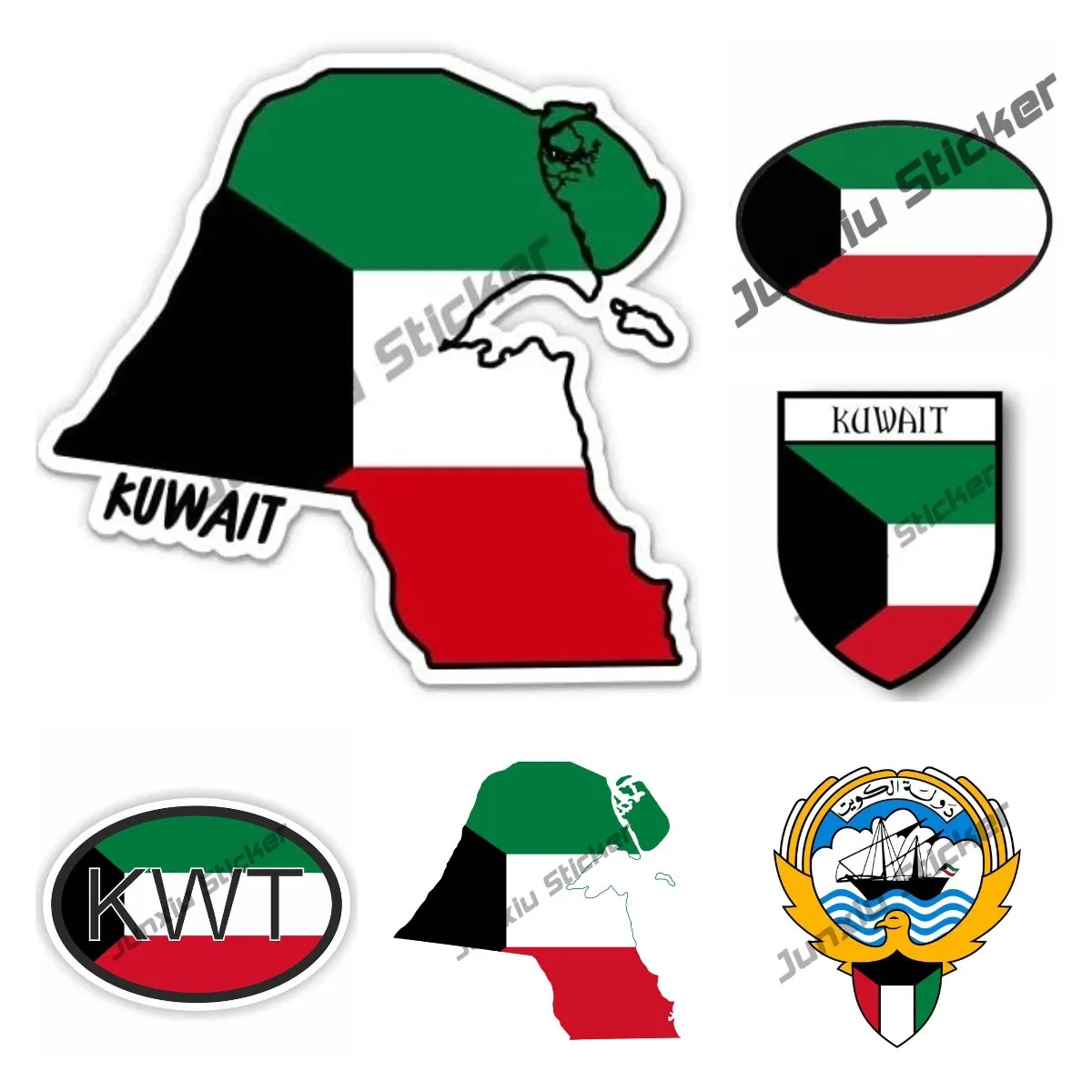 Kuwait Map with Flag Vinyl Sti - Car Accessories Kuwait ulasan dan harga
