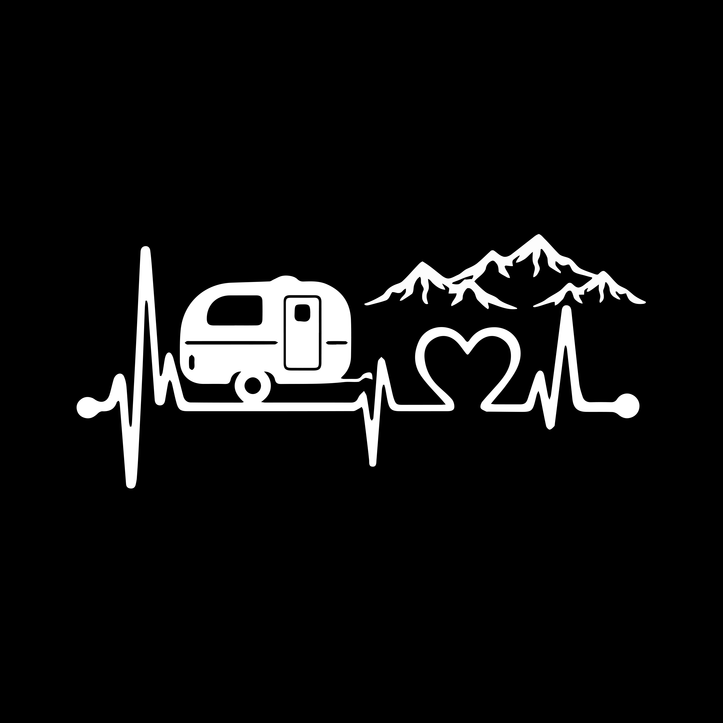 Caravan Love Heartbeat Mountai - Car Accessories Lebanon ulasan dan harga