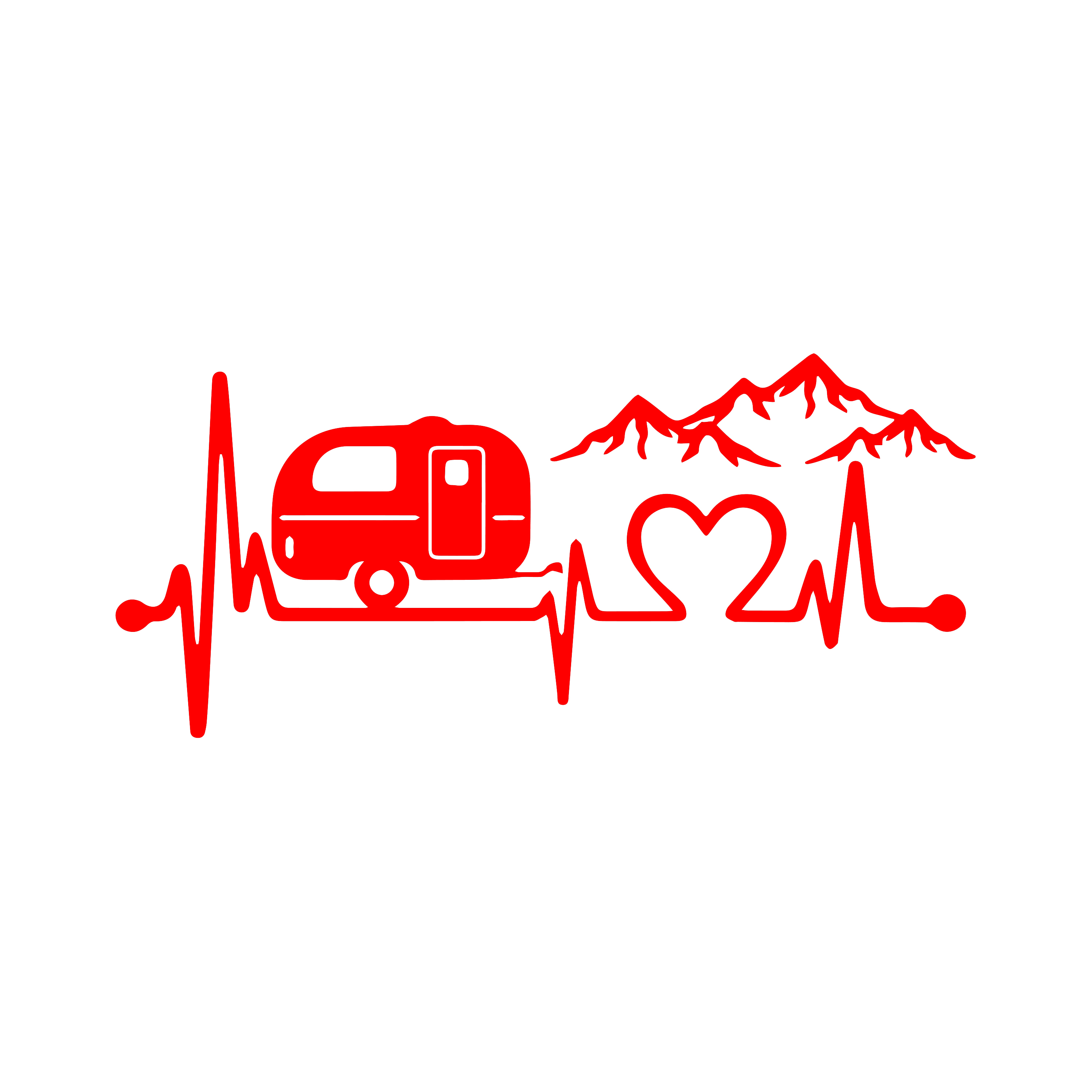 Caravan Love Heartbeat Mountai - Car Accessories Lebanon ulasan dan harga