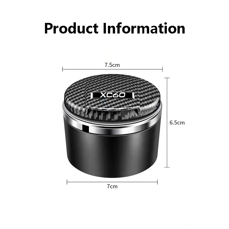 Car LED Ashtray Garbage Coin S - Volvo Car Accessories Xc90 ulasan dan harga