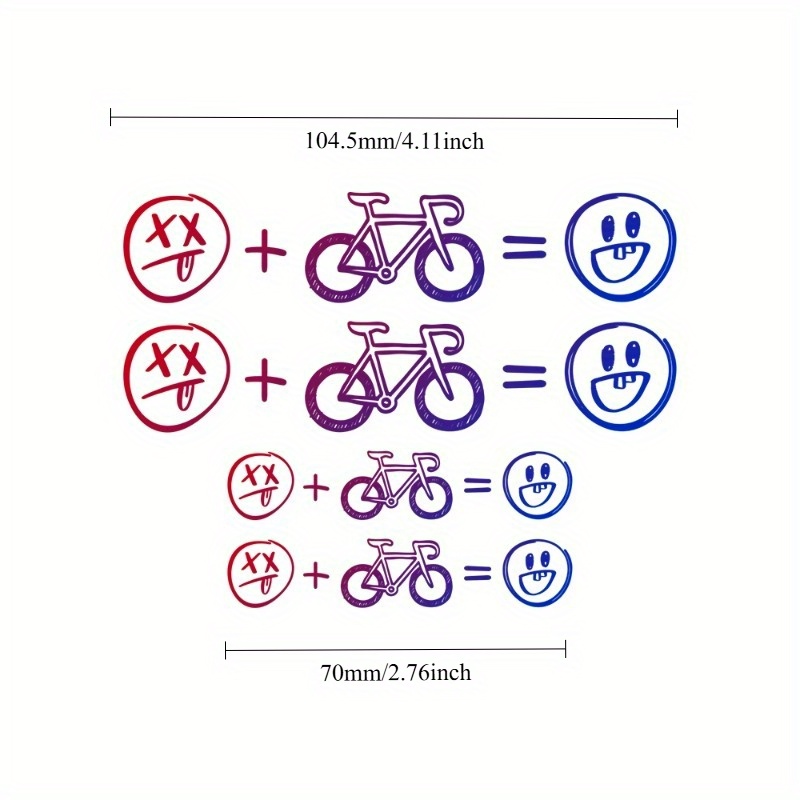 4pcs/set Happy Face Bike Stick - Car Accessories Gift Ideas ulasan dan harga
