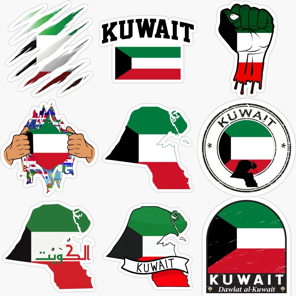 KWT Kuwait Flag Map Emblem Cre - Car Accessories Kuwait ulasan dan harga