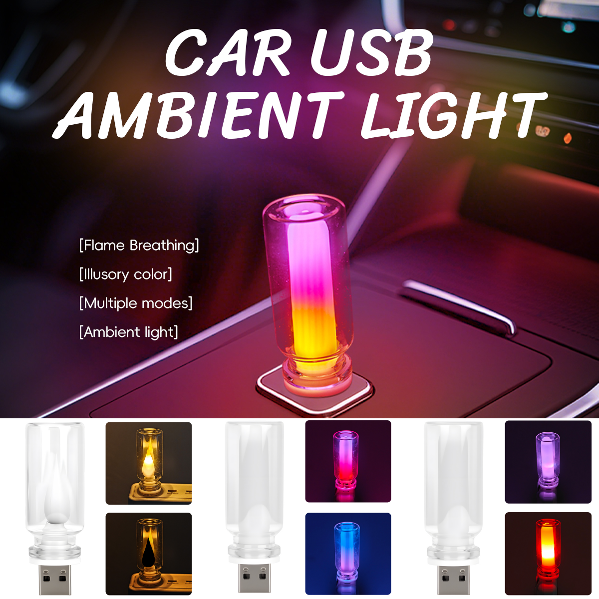 RGB LED Ambient Light 10 Modes - Car Accessories Gift Ideas ulasan dan harga