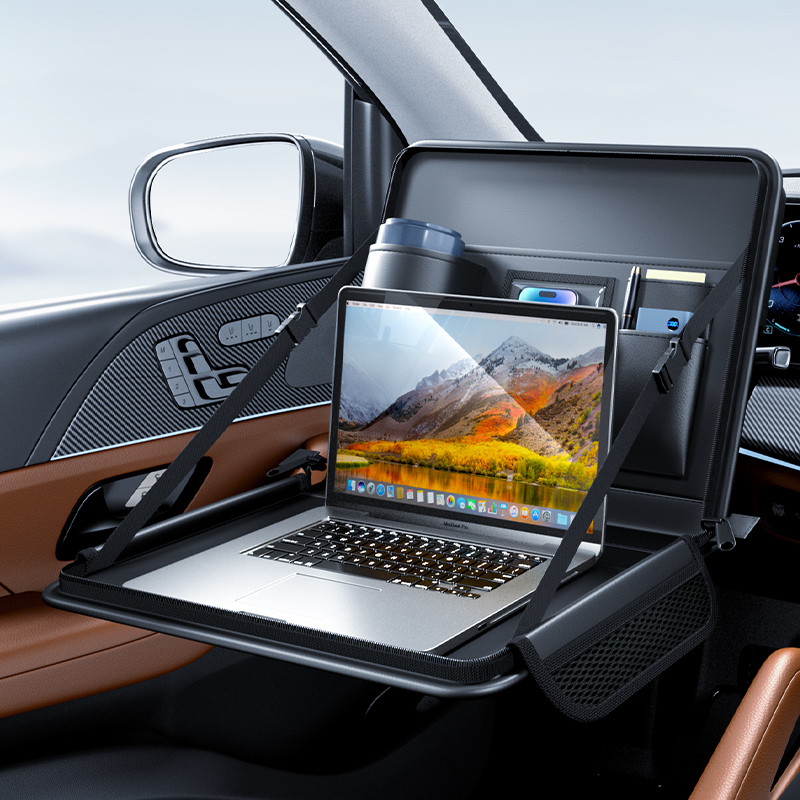 Car Laptop Holder Leather Car  - Back Seat Car Table ulasan dan harga
