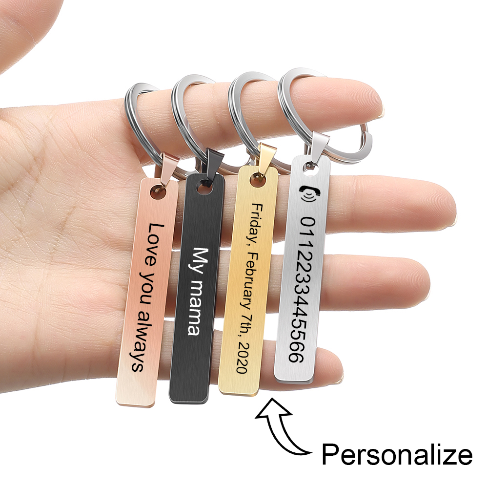 Custom Logo Name Number Keycha - Car Accessories Gift Ideas ulasan dan harga