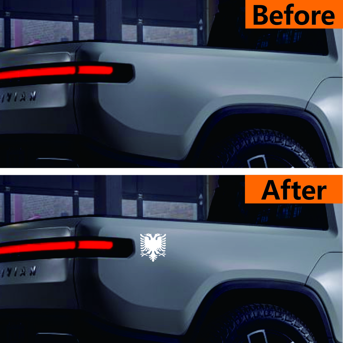 Vinyl Decal Albanian Double He - Car Accessories Lebanon ulasan dan harga